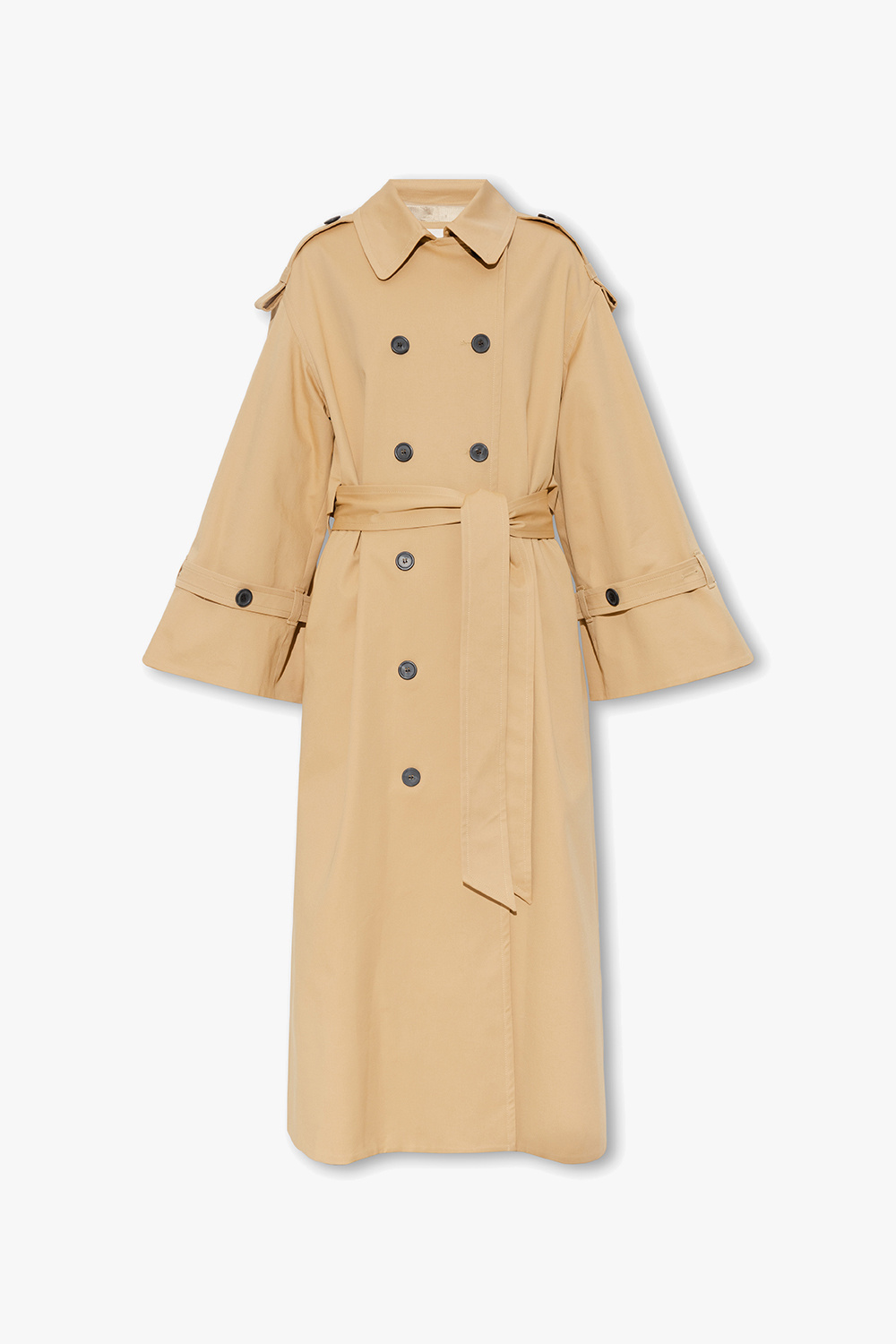 Beige Double breasted trench coat By Malene Birger